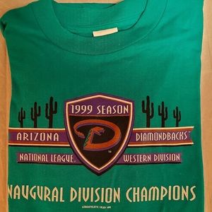 Arizona Diamondbacks "Collectible" 1999 Inaugural Division Champion T-Shirt-NWOT